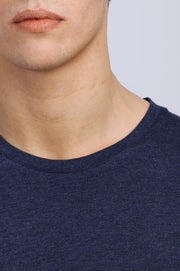 Men T-shirt - Blue Melange